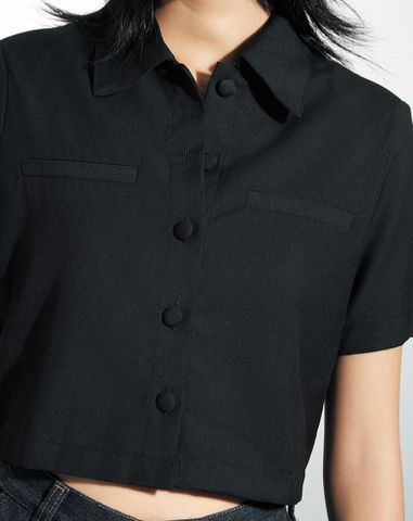  Áo Sơmi tay ngắn dáng crop 