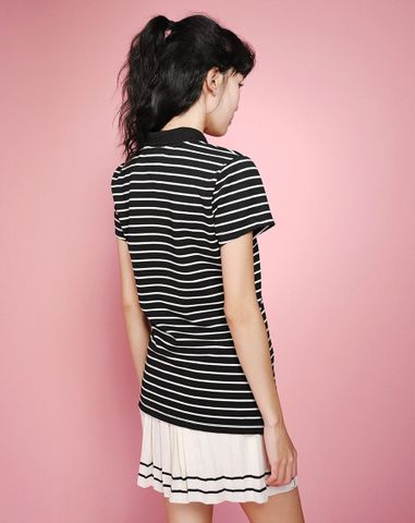  Áo thun polo sọc ngang 