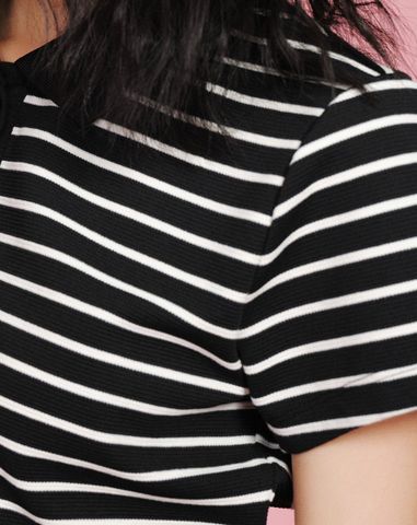  Áo thun polo sọc ngang 