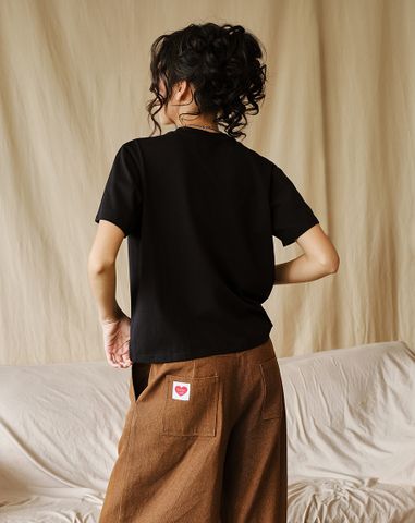  Áo thun form boxy in 