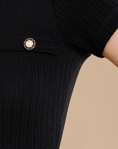  Áo thun tay phồng phối nút kiểu 