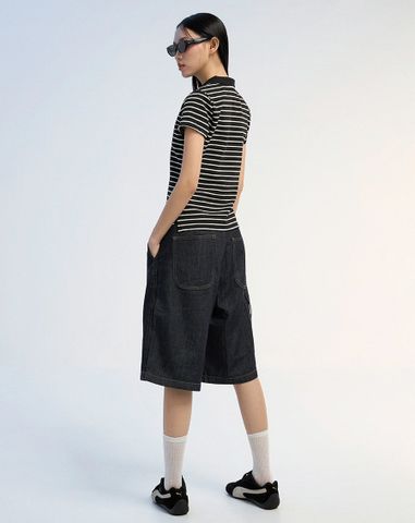  Áo thun polo sọc ngang 