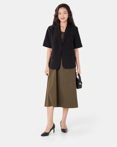  Áo blazer tay ngắn form rộng 