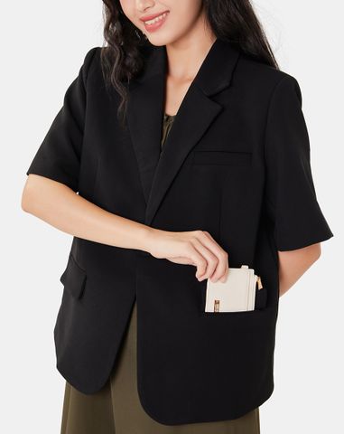  Áo blazer tay ngắn form rộng 