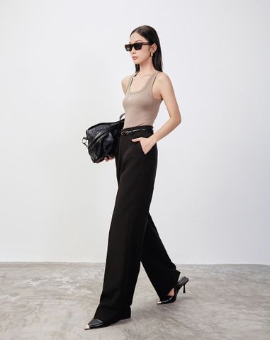  Quần tây ống đứng xếp ly 