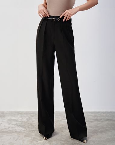  Quần tây ống đứng xếp ly 