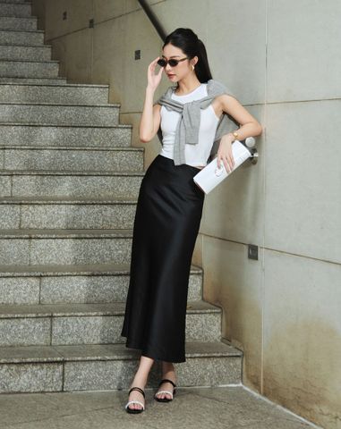  Chân váy midi dài 