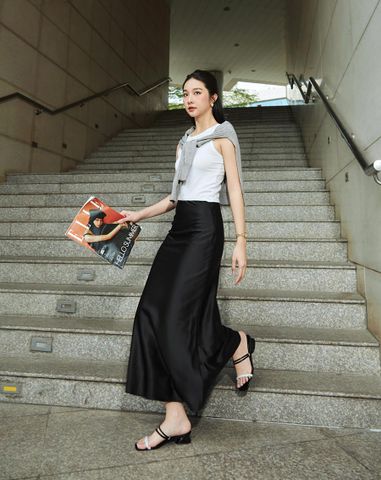  Chân váy midi dài 