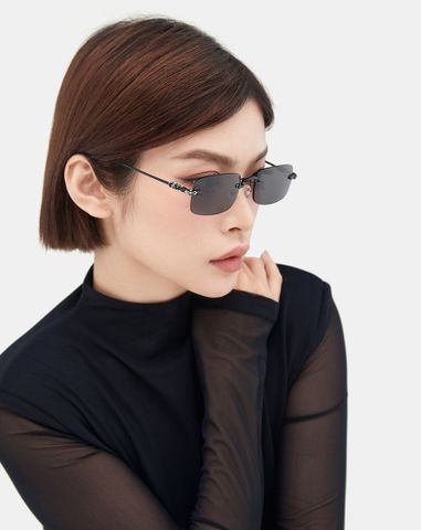  Mắt Kính Slim Square classic Gọng kim loại 