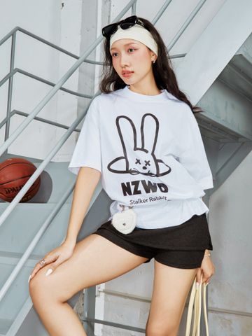  Áo thun unisex Newzy Wonder oversized 100% cotton in Stalker Rabbit NZATH004 