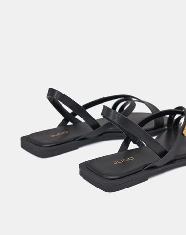  Giày Sandal Sơn Viền Phối Khoá Trang Trí 