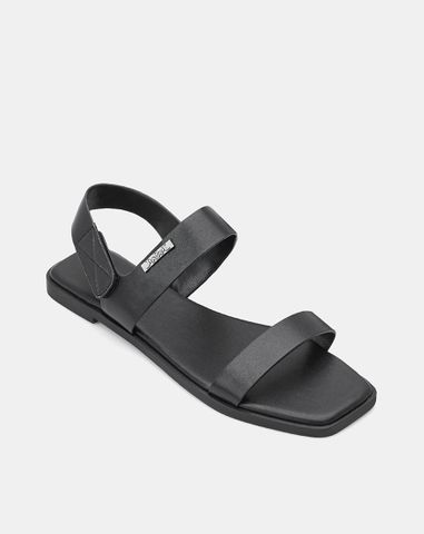  Giày Sandal Đế Bệt Quai Ngang Phối Khóa Trang Trí 