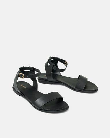  Giày Sandal Đế Bệt Quai Cổ Chân Phối Quai Ngang 