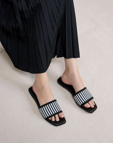  Giày Sandal Quai Dệt Pattern Sọc 