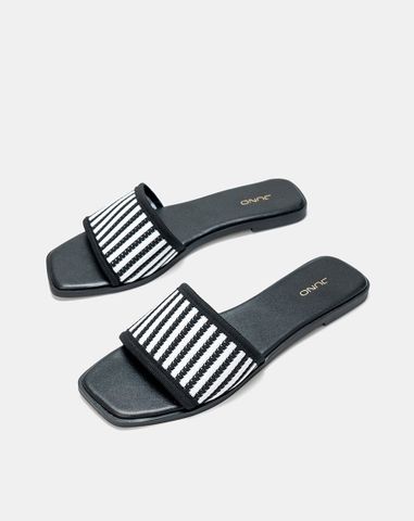  Giày Sandal Quai Dệt Pattern Sọc 