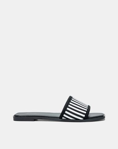  Giày Sandal Quai Dệt Pattern Sọc 