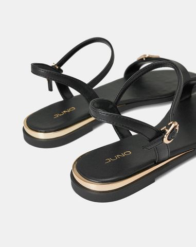  Giày Sandal Bệt Trang Trí Khoá 