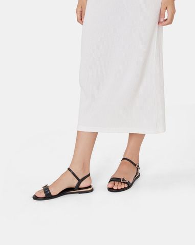  Giày Sandal Bệt Trang Trí Khoá 