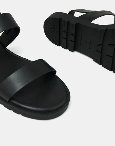  Giày Sandal Đế Bệt Quai Ngang 