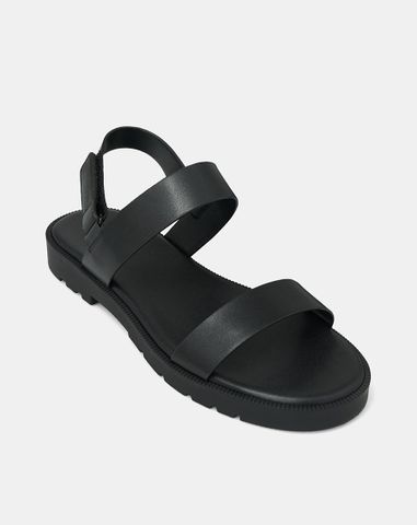  Giày Sandal Đế Bệt Quai Ngang 