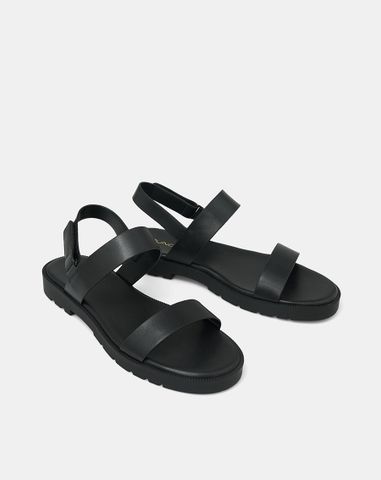  Giày Sandal Đế Bệt Quai Ngang 
