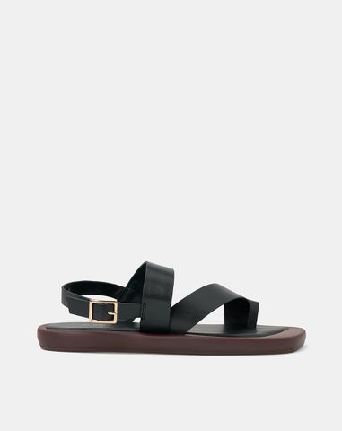  Giày Sandal Đế Bệt Quai Xỏ Ngón Cách Điệu 