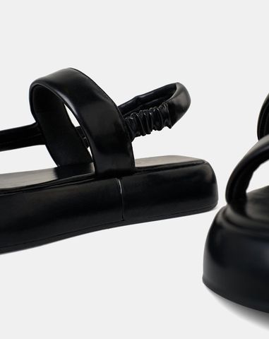  Giày Sandal Đế Bằng Quai Ngang 