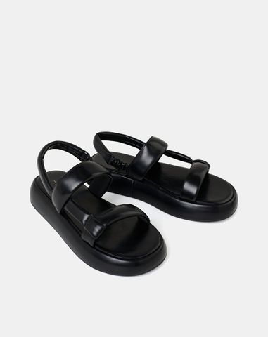  Giày Sandal Đế Bằng Quai Ngang 