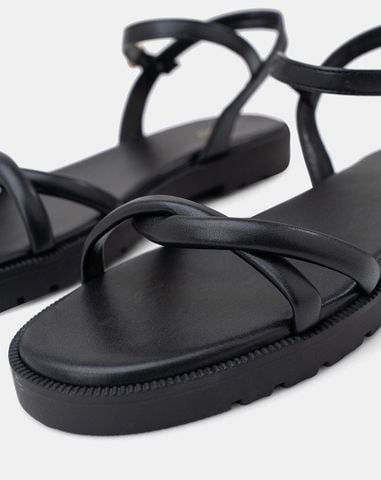  Giày Sandal Bệt Quai Xoắn 