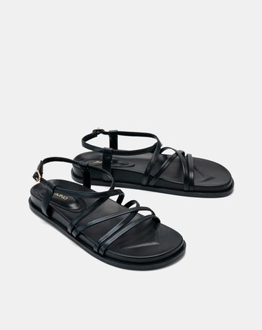  Giày Sandal Đế Bệt Quai Mảnh Chéo 