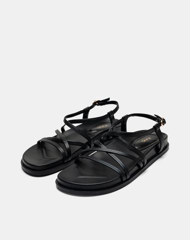  Giày Sandal Đế Bệt Quai Mảnh Chéo 