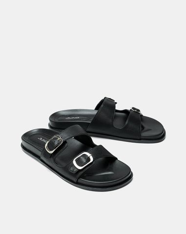  Giày Sandal Quai Ngang Phối Khóa Trang Trí 