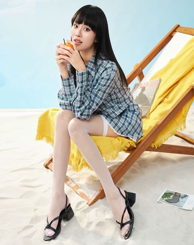  Giày Sandal Quai Mảnh Thắt Nút 