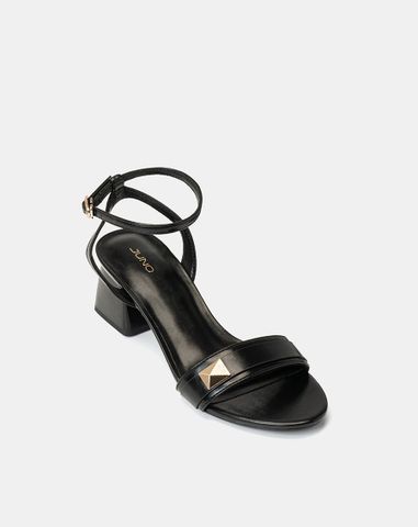  Giày Sandal Gót Vuông Phối Khóa Trang Trí 