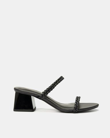  Giày Sandal Gót Vuông Quai Thắt 