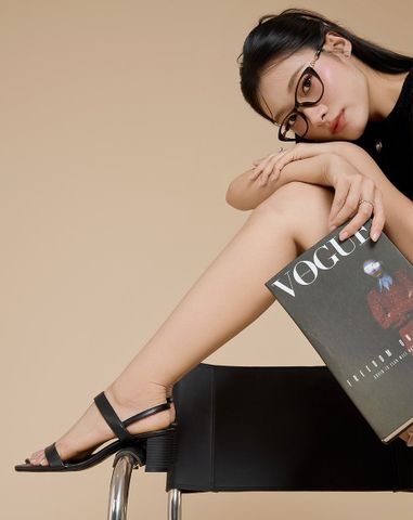  Giày Sandal Gót Vuông Basic 