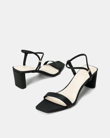  Giày Sandal Gót Cao Quai Ngang 