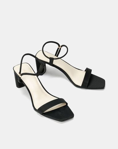  Giày Sandal Gót Cao Quai Ngang 