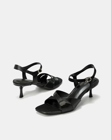  Giày Sandal Gót Nhọn Đắp Quai Chéo 