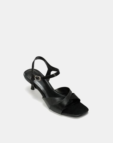  Giày Sandal Gót Nhọn Đắp Quai Chéo 