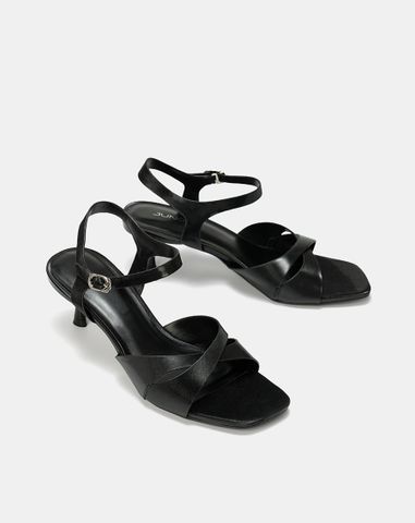  Giày Sandal Gót Nhọn Đắp Quai Chéo 