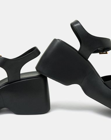  Giày Sandal Đế Xuồng Quai Ngang Quai Cổ Chân 