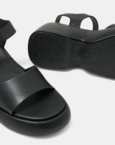  Giày Sandal Đế Xuồng Quai Ngang Quai Cổ Chân 