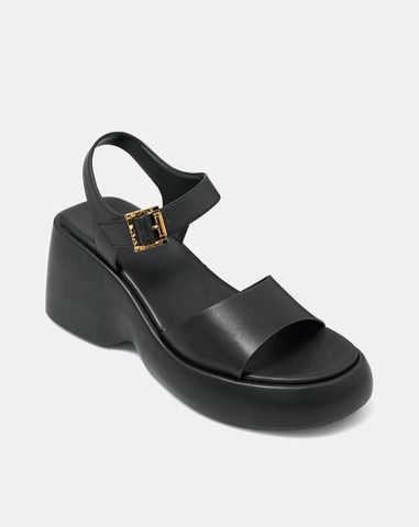  Giày Sandal Đế Xuồng Quai Ngang Quai Cổ Chân 