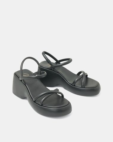  Giày Sandal Đế Xuồng Quai Dây 