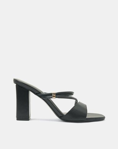  Giày Sandal Gót Vuông Phối Quai Kiểu 