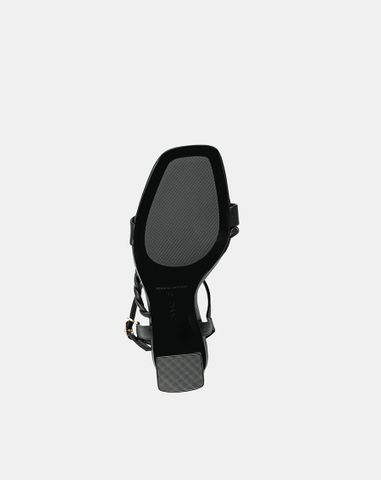  Giày Sandal Gót Cao Phối Quai Xoắn 