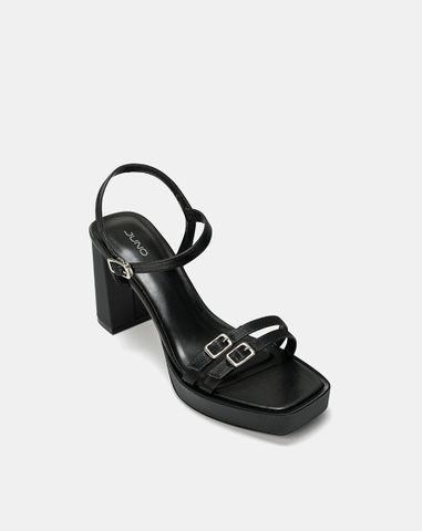  Giày Sandal Đế Đúp Phối Hai Quai Buckle 