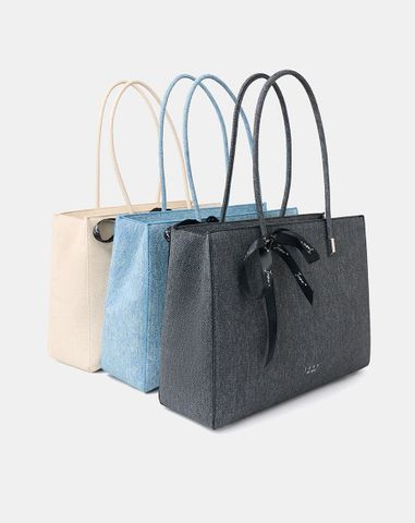  Túi Xách Lớn Tote Lớn Trang Trí Nơ Ruy Băng 