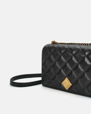  Túi xách nhỏ dập hiệu ứng princess diamond 